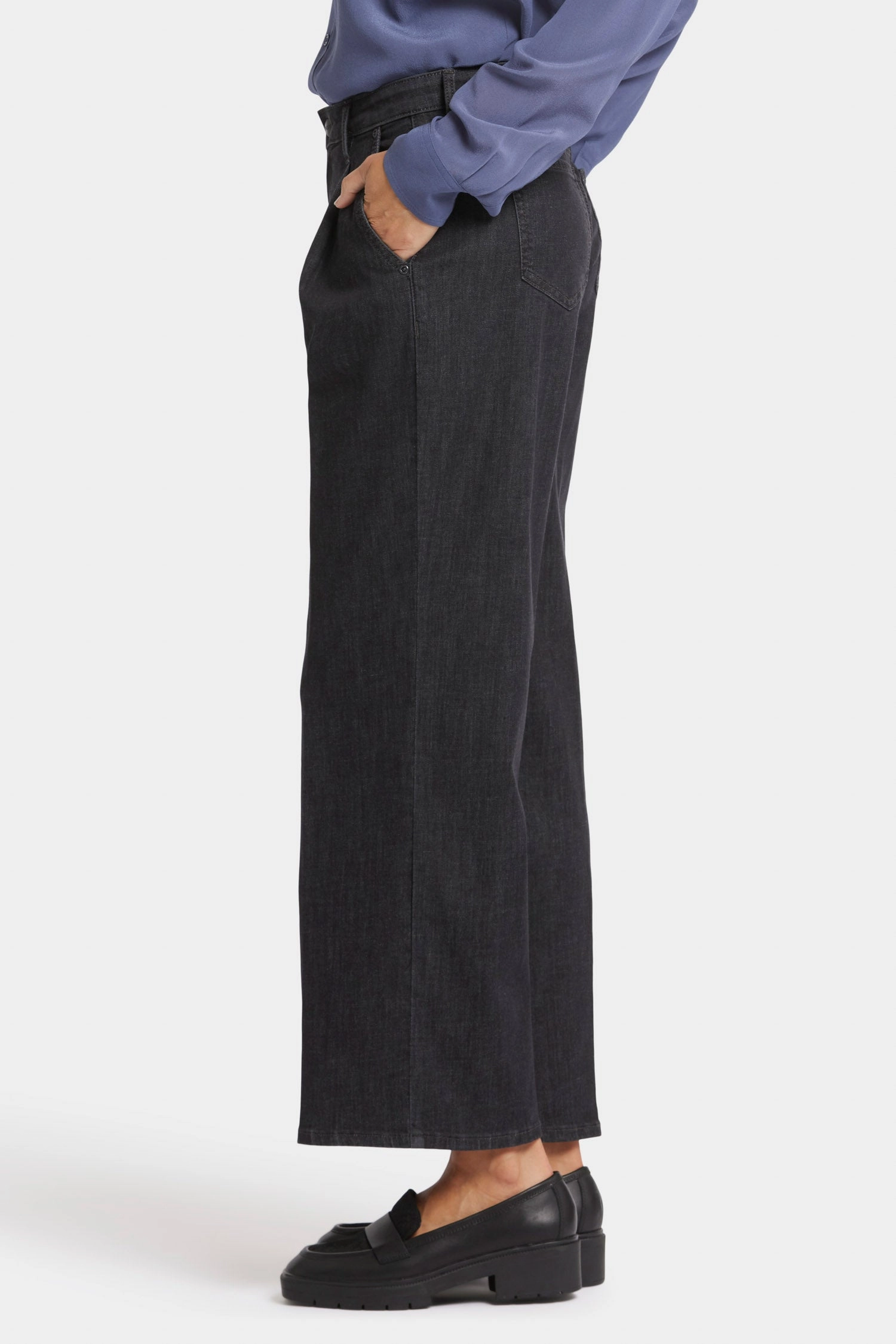 Winter Warmth Minimalist Teresa Wide Leg Ankle Jeans In Petite - Eternity