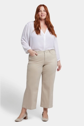 Teresa Wide Leg Ankle Jeans In Plus Size - Feather Relaxed Fit Design