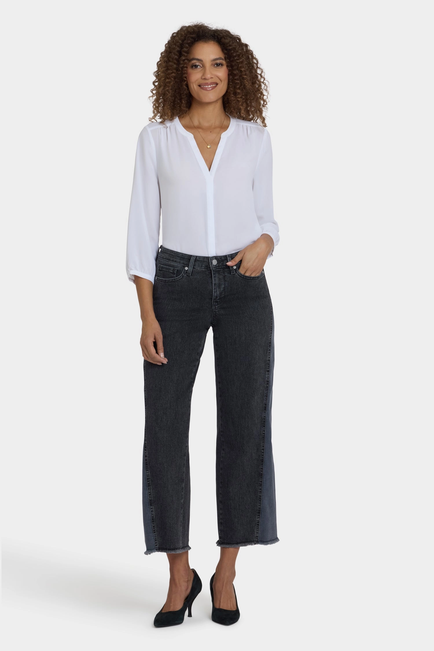 classic clothing Fit Routine Teresa Wide Leg Jeans - Street Shade