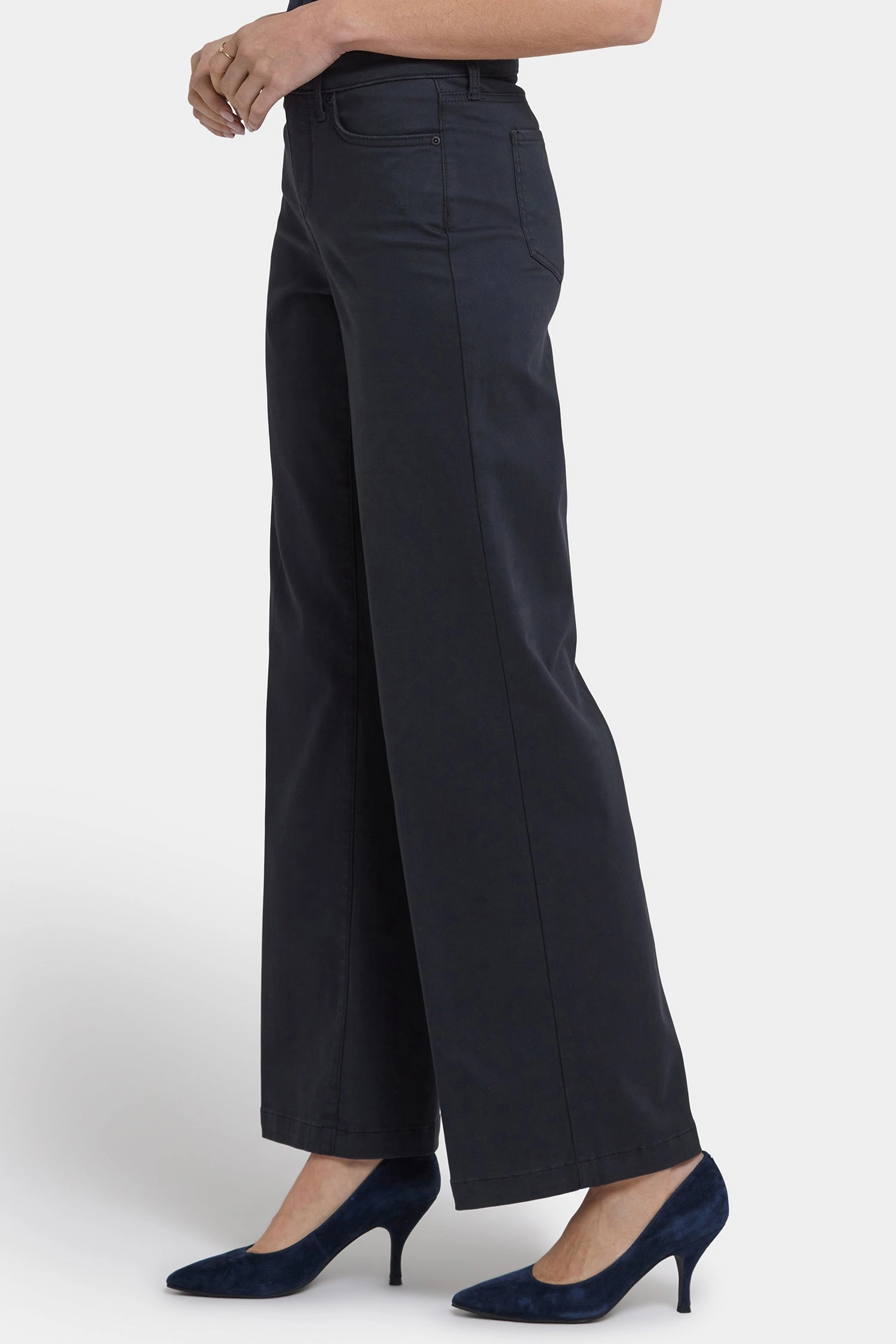 Teresa Wide Leg Jeans - Washed Black Reinforced Belt Loops Night Out Everyday Holiday Vibes