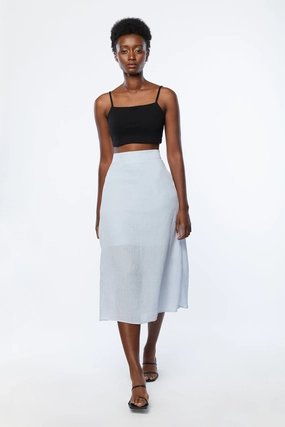 TEXTURED MIDI SKIRT Anti Pilling Treatment Neat Mood