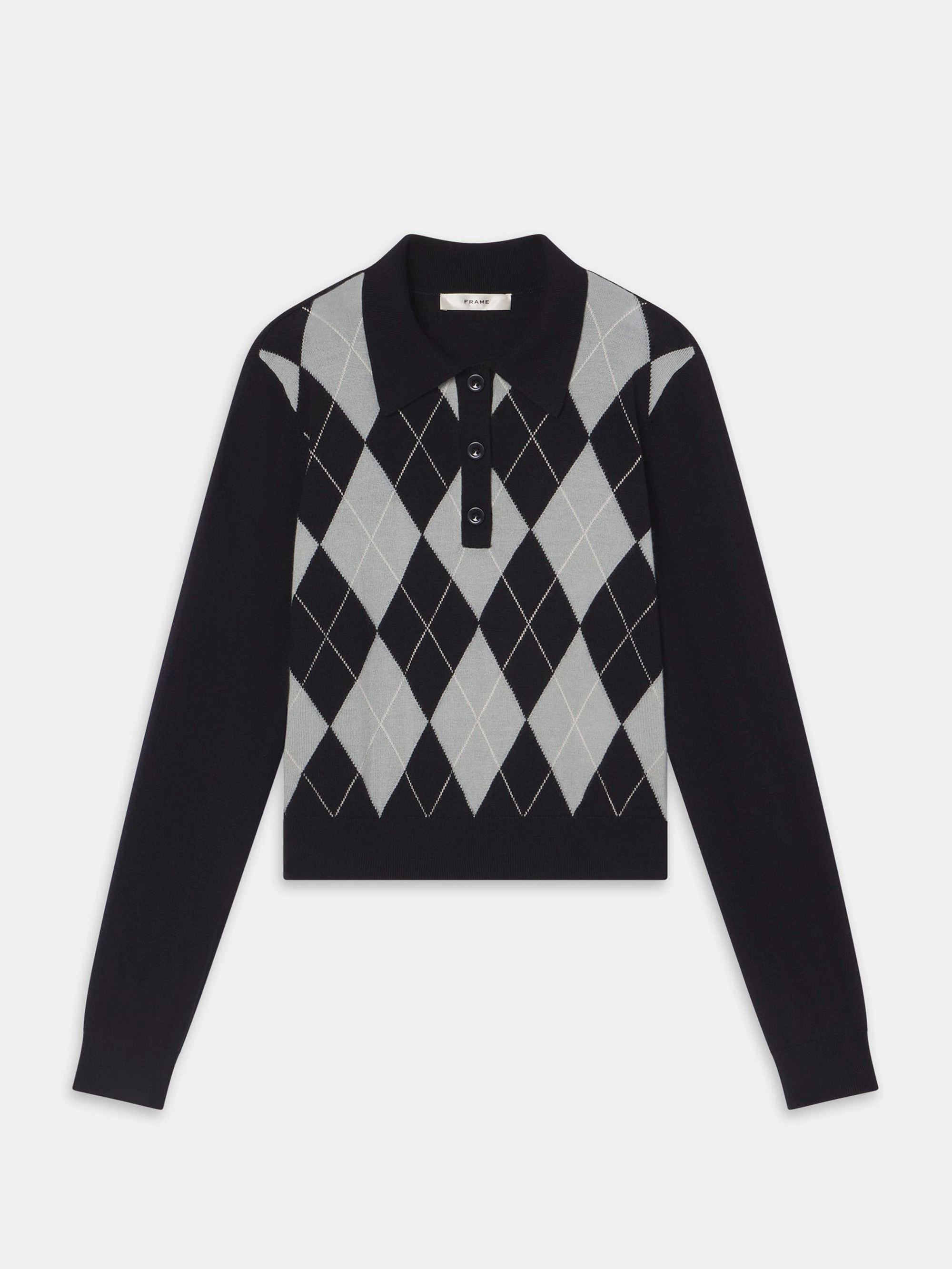 Cold Weather The Argyle Polo -- Grey Multi