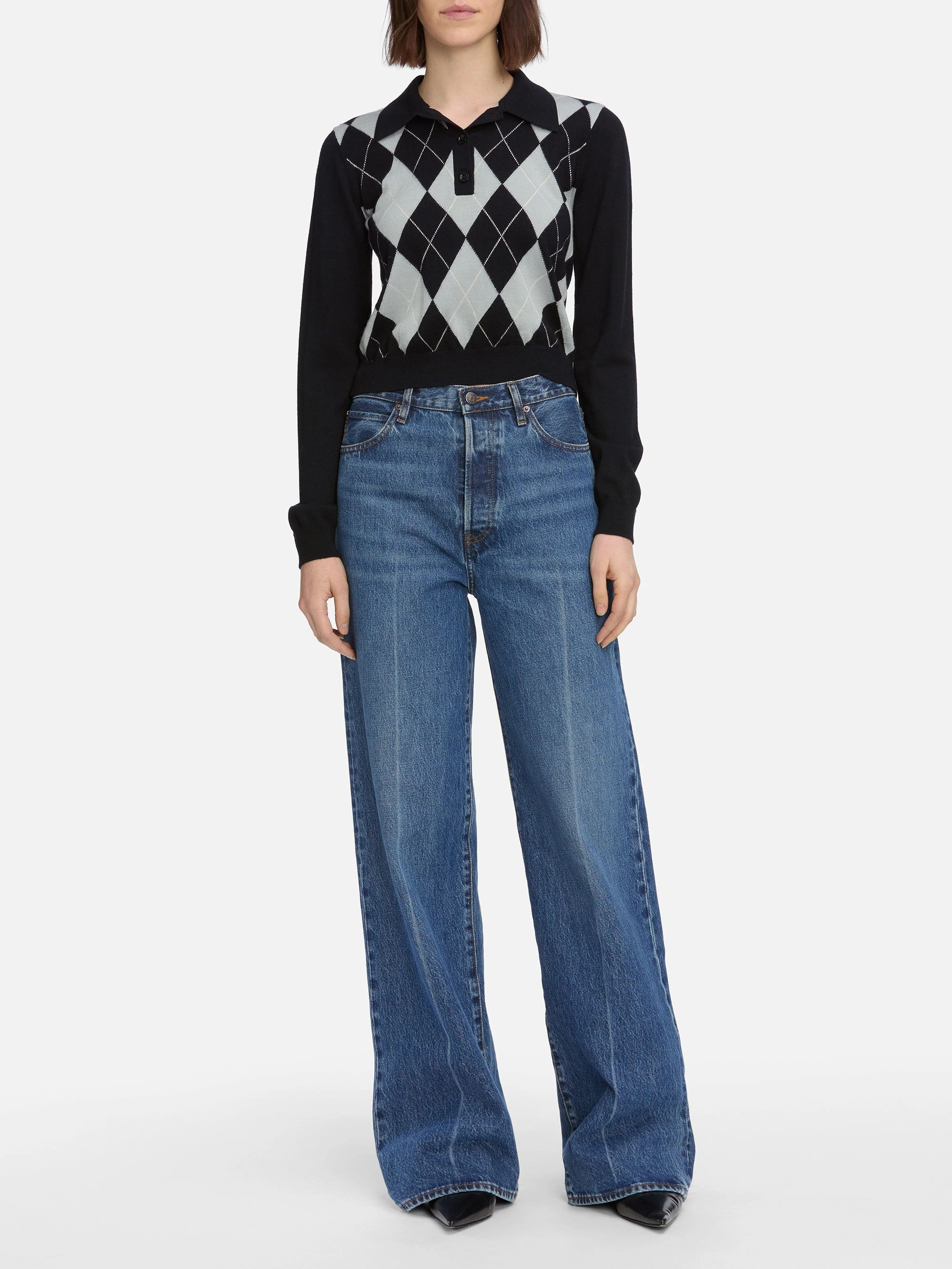 The Argyle Polo -- Grey Multi Chill Comfort