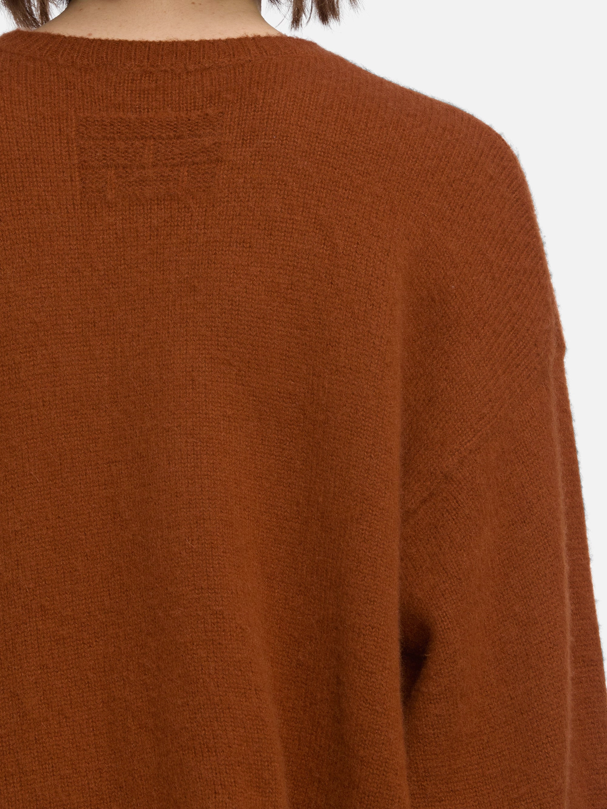 The Cashmere Brushed Sweater -- Rust Perfect Knit Breathable fabric
