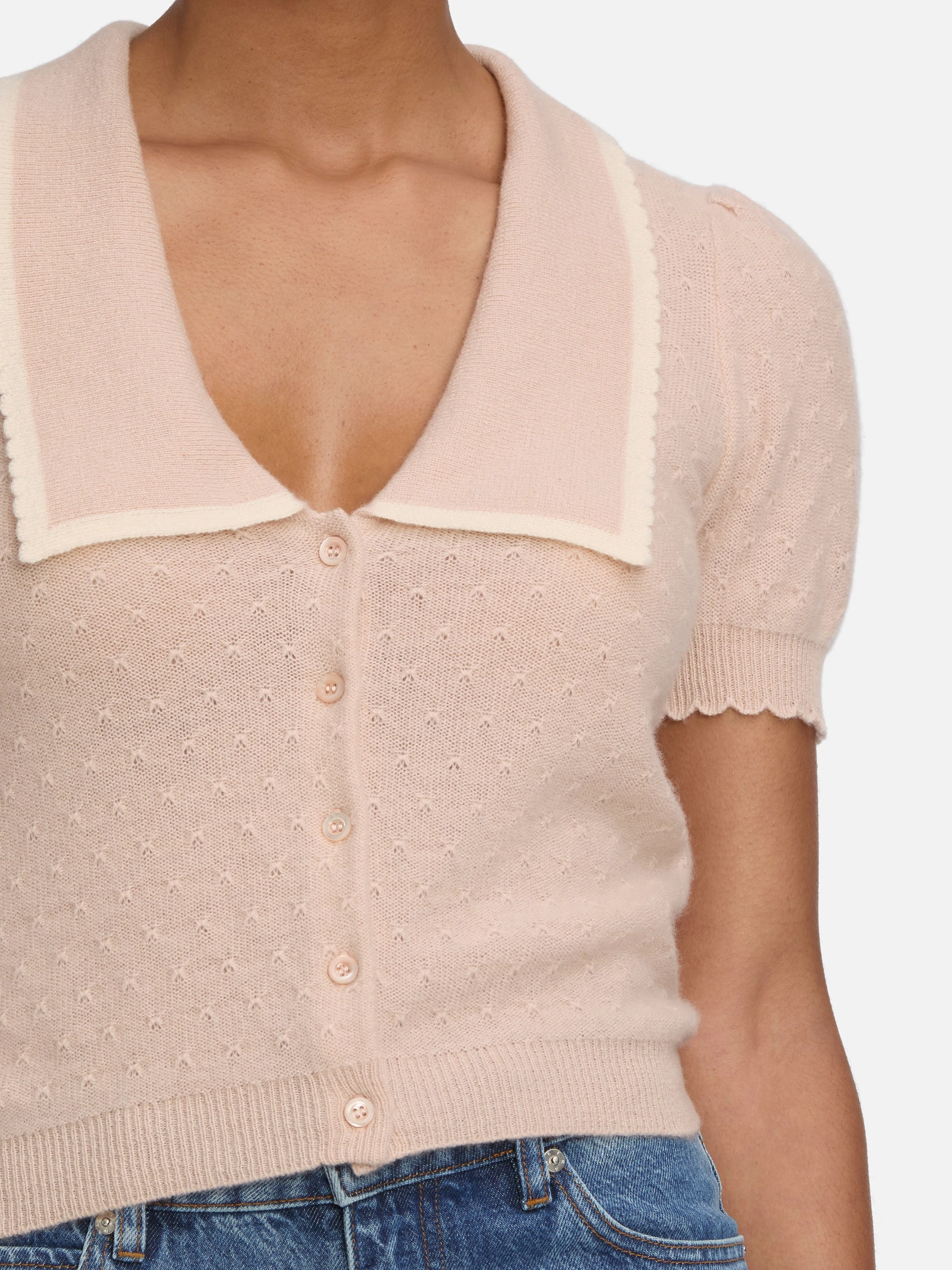 The Cashmere Sailor Sweater -- Pink Sand Multi Layered Style Wear Breathable Fit