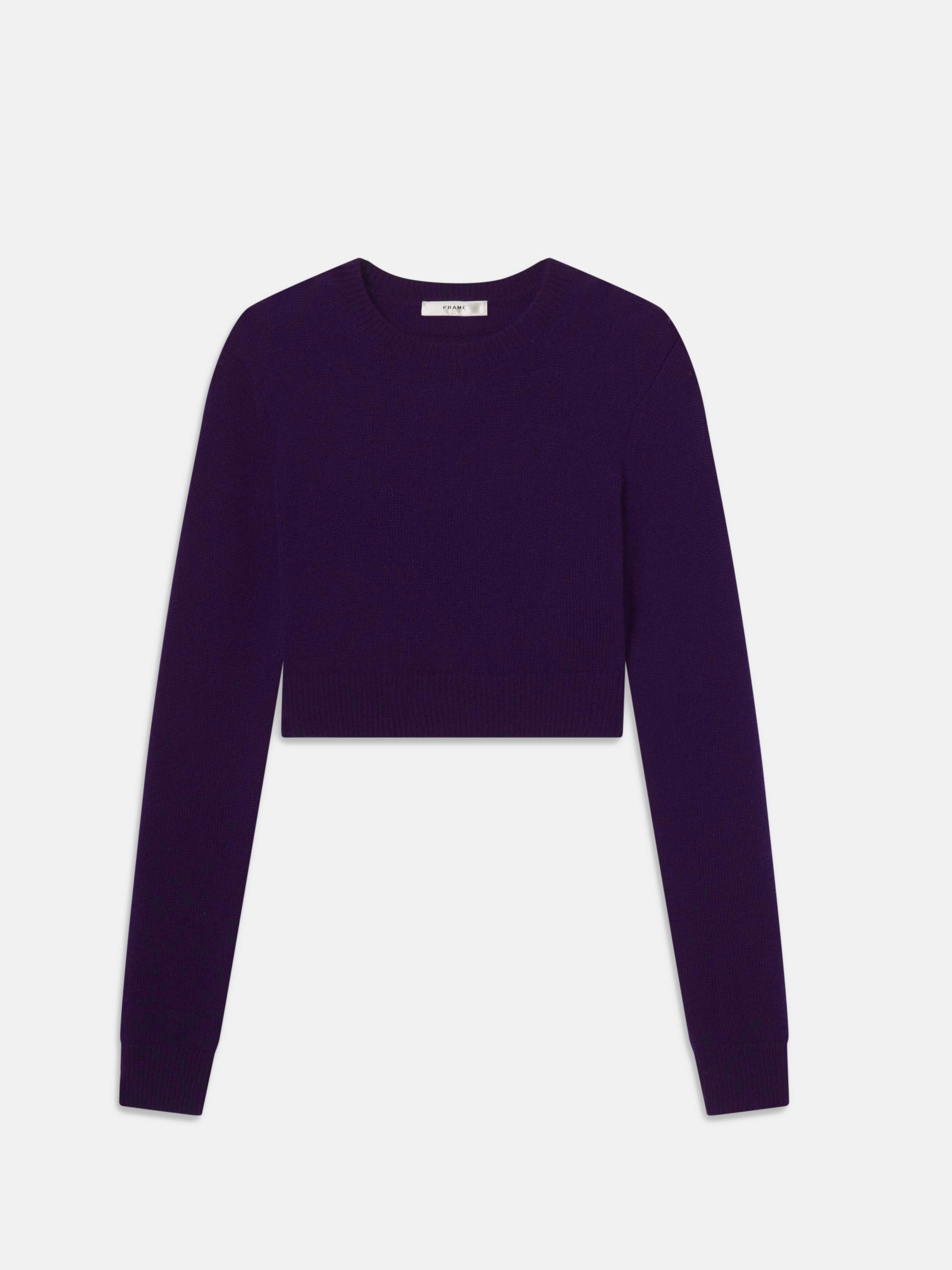 The Cashmere School Crew Sweater -- Royal Purple Non Restrictive Cut Cozy Fit
