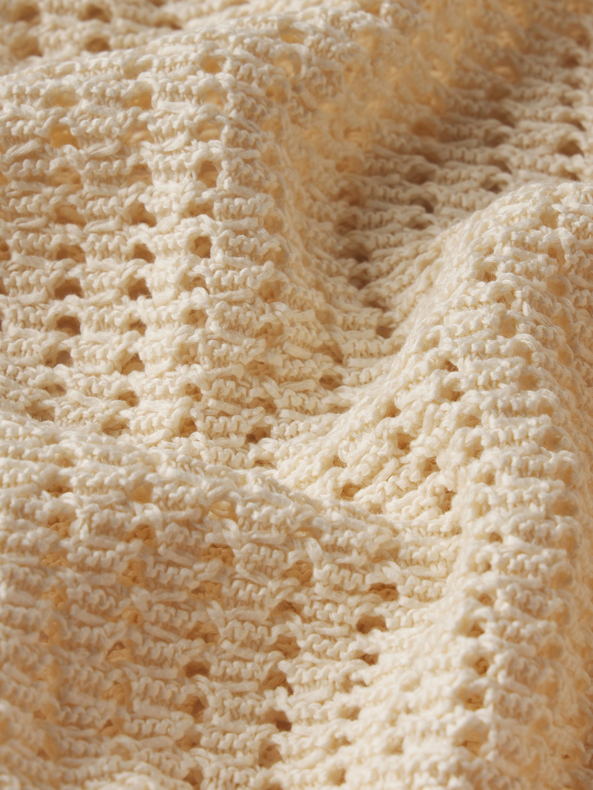 Temperature Regulating The Crochet Bell Sweater -- Alabaster