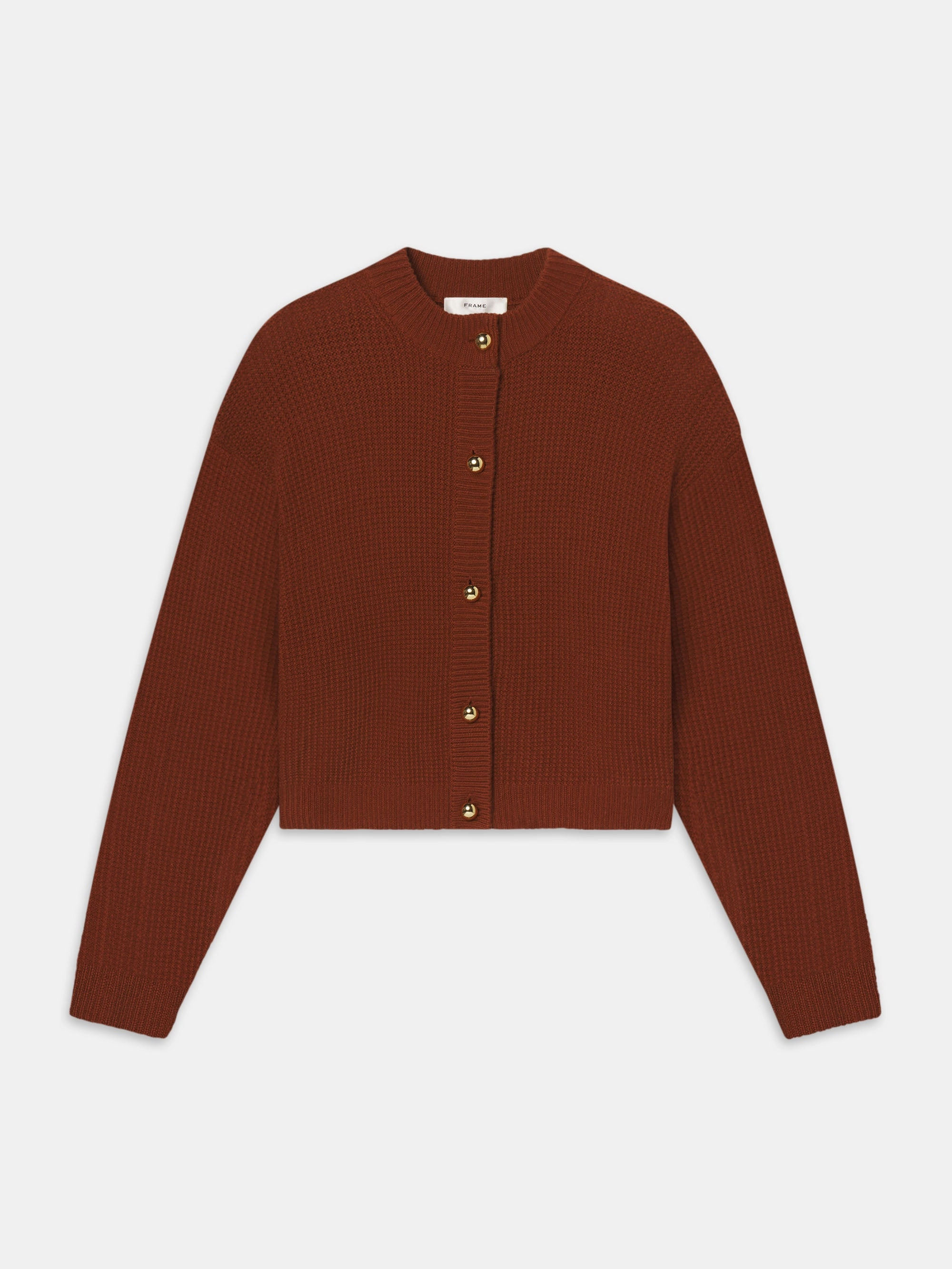 Casual Styling Essential Knitwear The Femme Cardi -- Rust