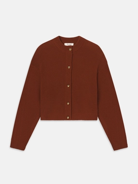 Casual Styling Essential Knitwear The Femme Cardi -- Rust
