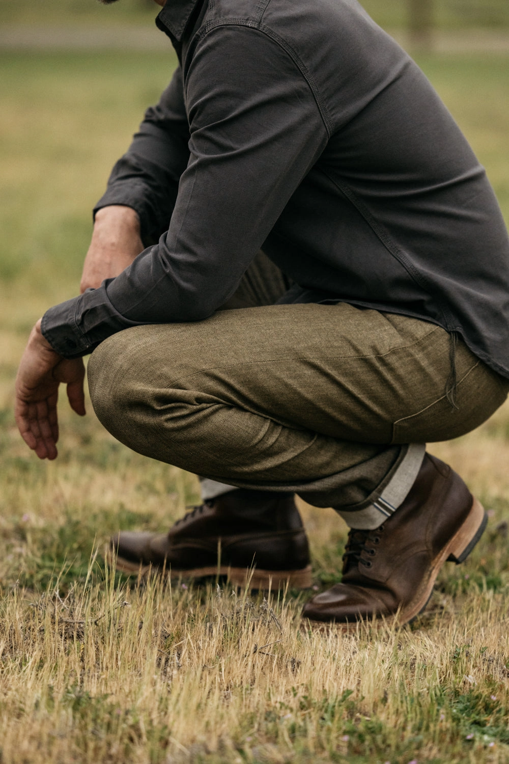 The Hammer Straight - Dark Green Raw 10.5oz Selvedge Modern Youth Style Party Look