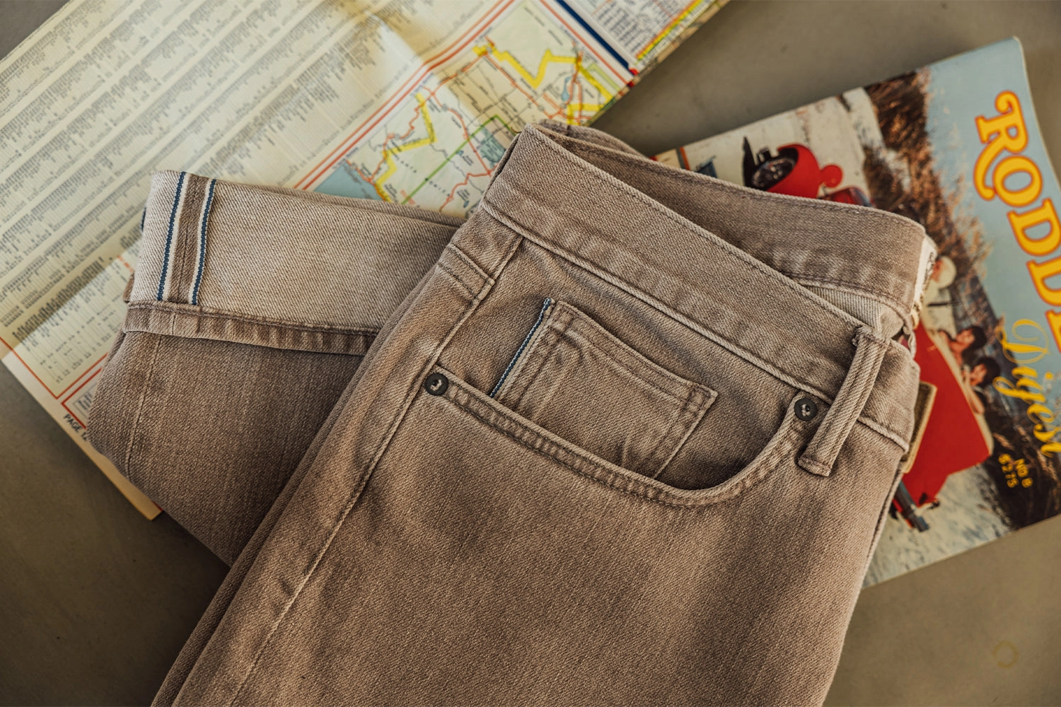 The Hammer Straight - Dusty Brown 10.5oz Selvedge Stylish Fit