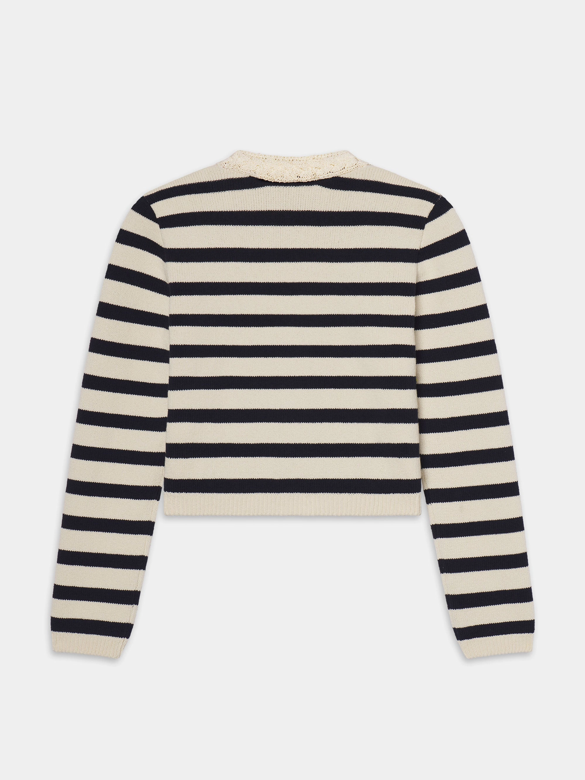 V neck Classic Layer The Harbor Cardigan -- Navy Multi