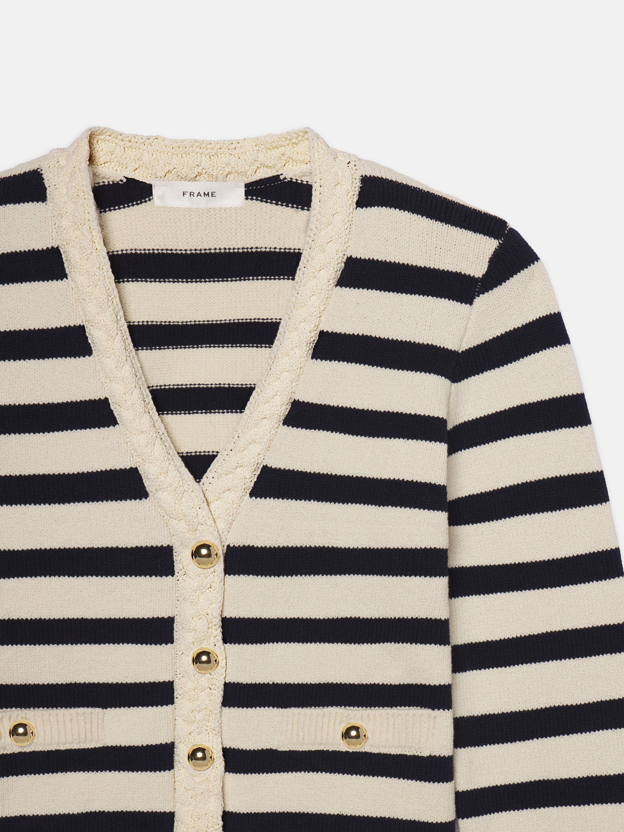 Cold Weather Wear Timeless Knit The Harbor Cardigan -- Navy Multi