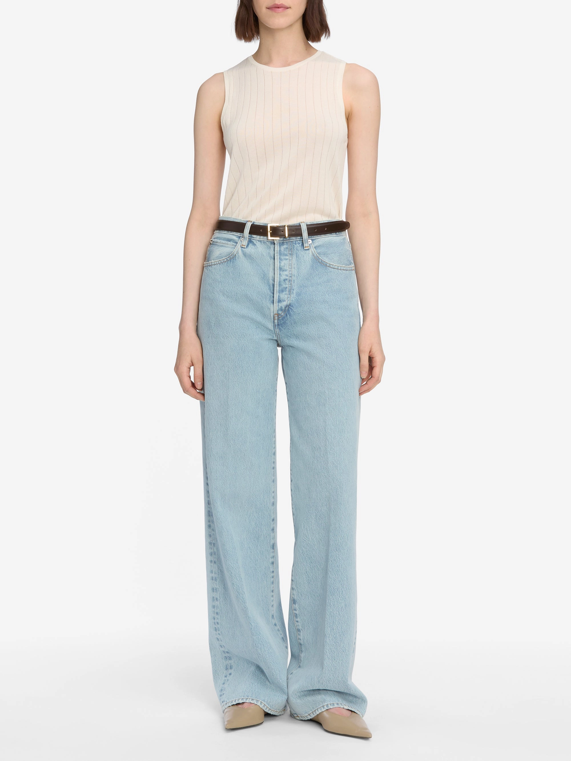 Comfort Stretch Fit Lightweight Comfort The Ladder Tank -- Cream