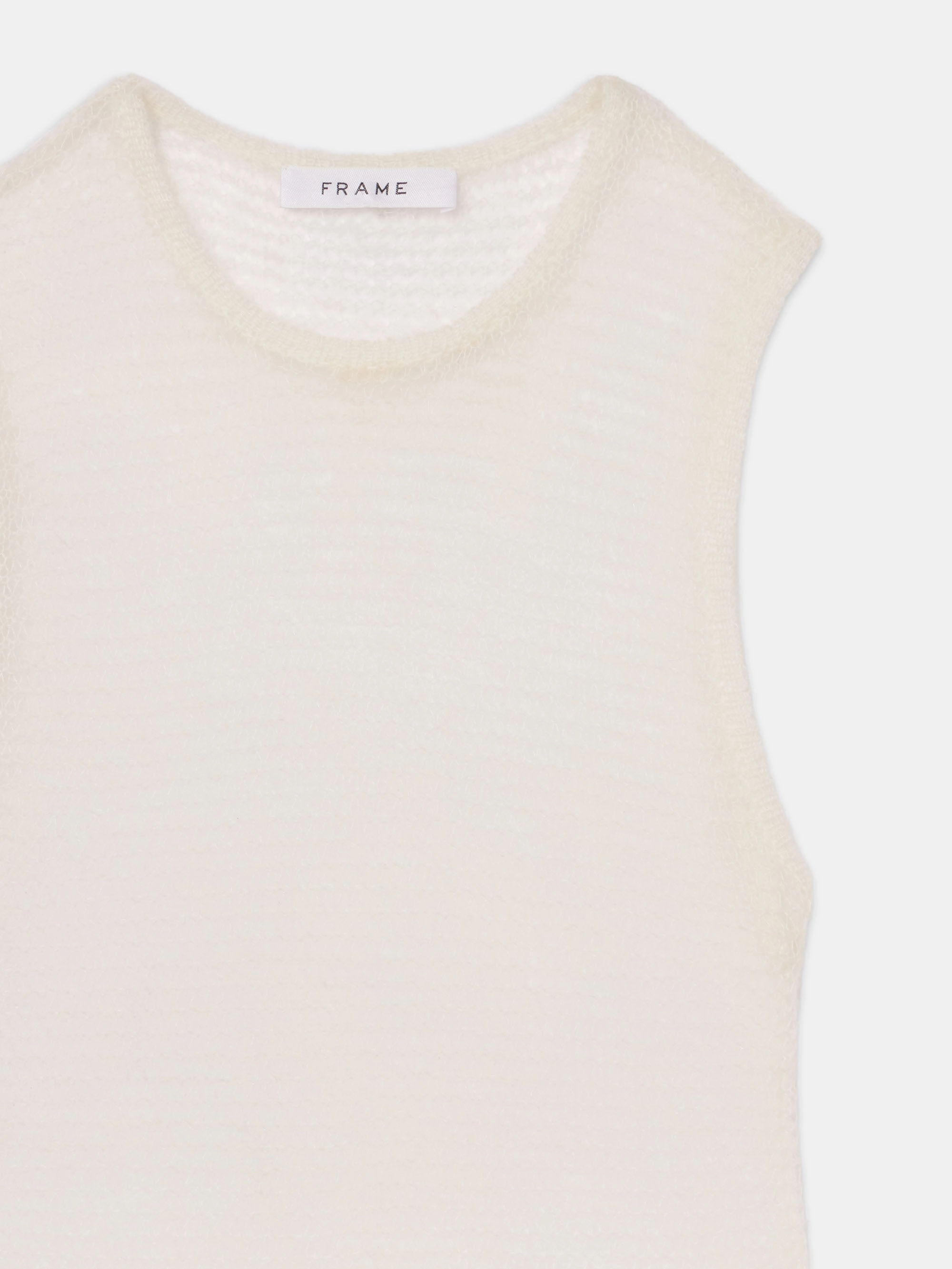 Soft Knit Bio Based Textile Innovation The Lofty Tank -- Cream