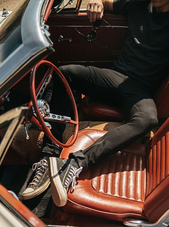 Teen Outfit Elegant The Needle Skinny - Black Raw 10.5oz Selvedge