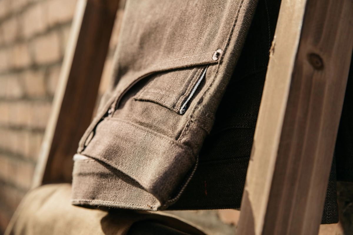 The Pen Slim - Brown Raw 10.5oz Selvedge Timeless Feel