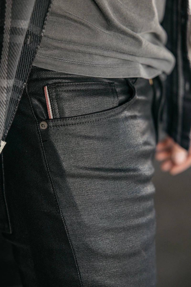 Perfect For Daily The Pen Slim - Coated Black Raw 14oz Selvedge