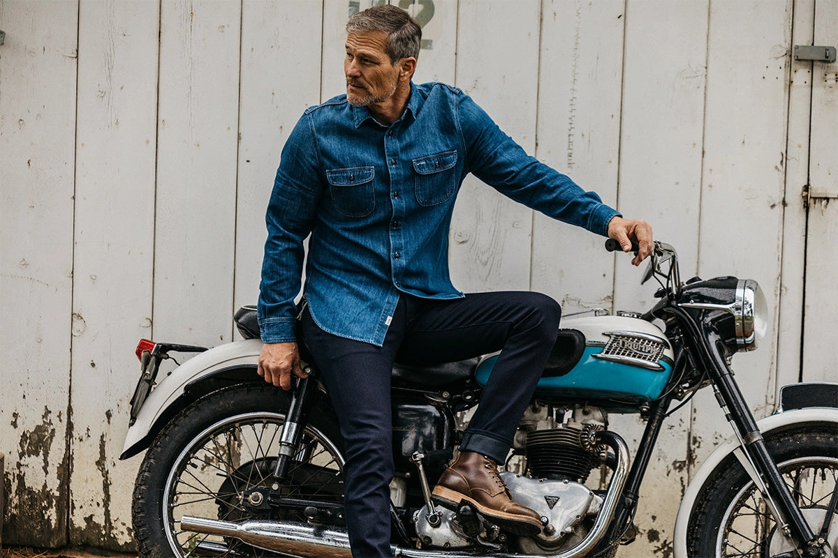 The Pen Slim - Indigo Black Raw 10.5oz Selvedge Neutral Choice Beach Day Brunch Outfit Elegant