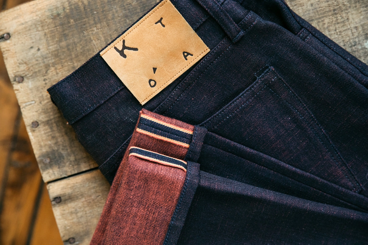 Smart Layer Versatile Everyday Wear The Pen Slim etched - Bordeaux Raw 13oz Selvedge