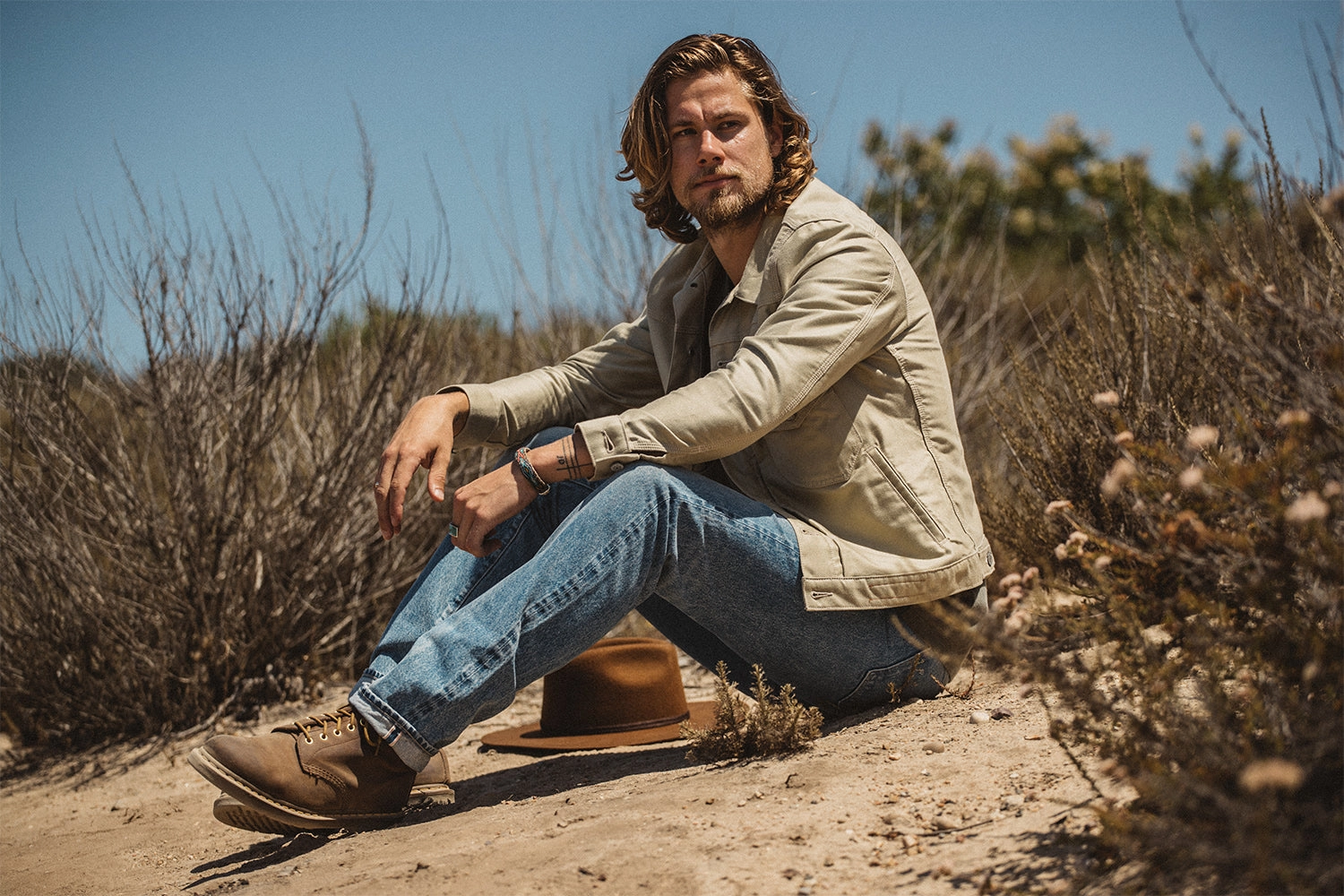 Lightweight Earthy Nature Lover The Pen Slim Natural Slub Indigo - Lou 12.5oz Selvedge