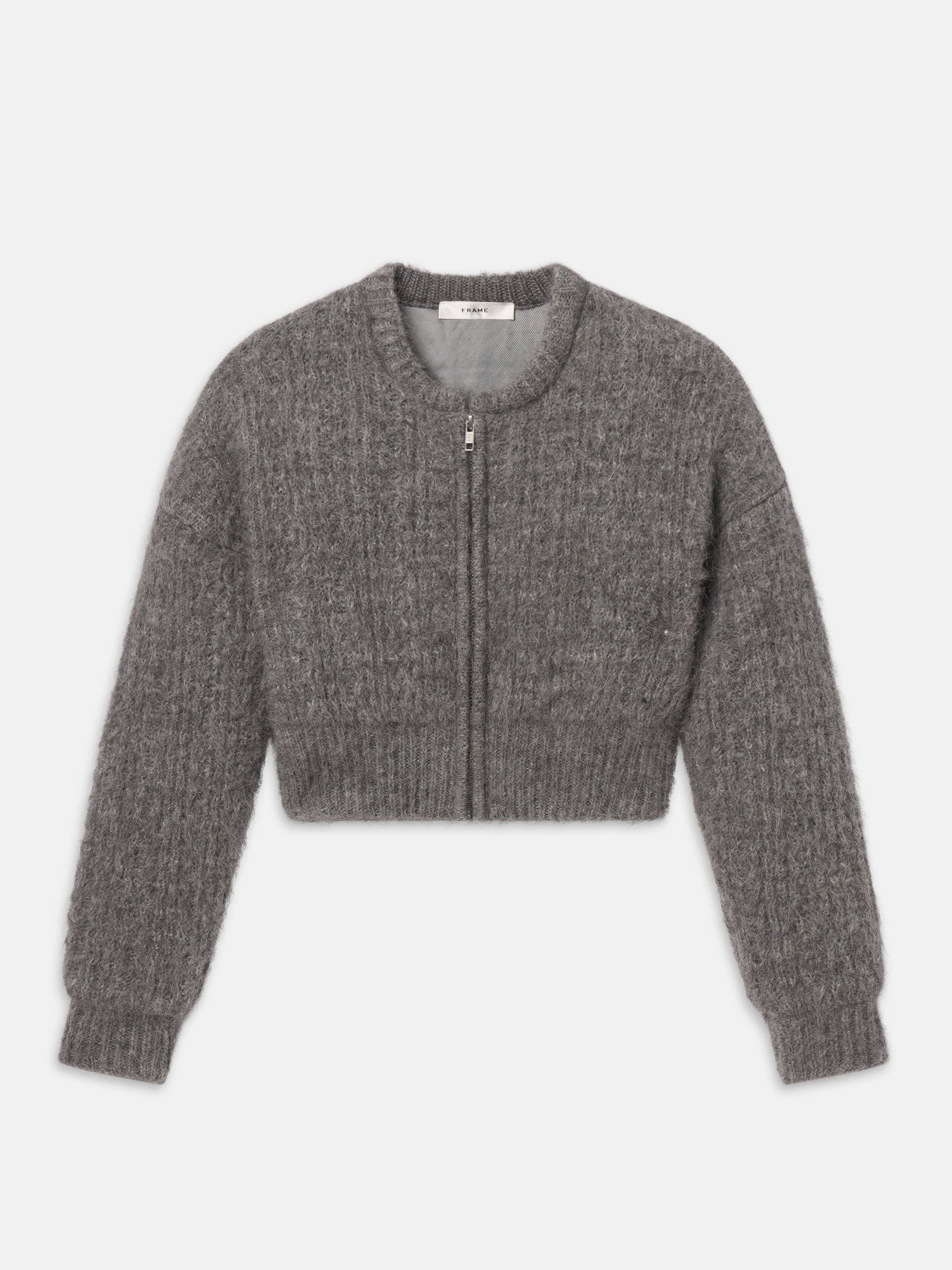 Warm Layer Relaxed Waist The Plush Bomber -- Dark Heather Grey