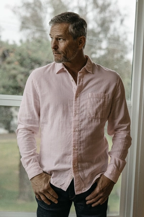 Stretch Fit Technology The Ripper Double Gauze Organic Cotton Shirt - Fresh Pink