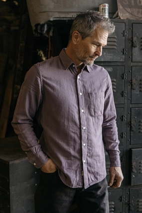 The Ripper Double Gauze Organic Cotton Shirt - Plum Premium Fabric