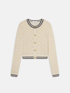 The Rookie Cardi -- Cream Multi Low Maintenance Care