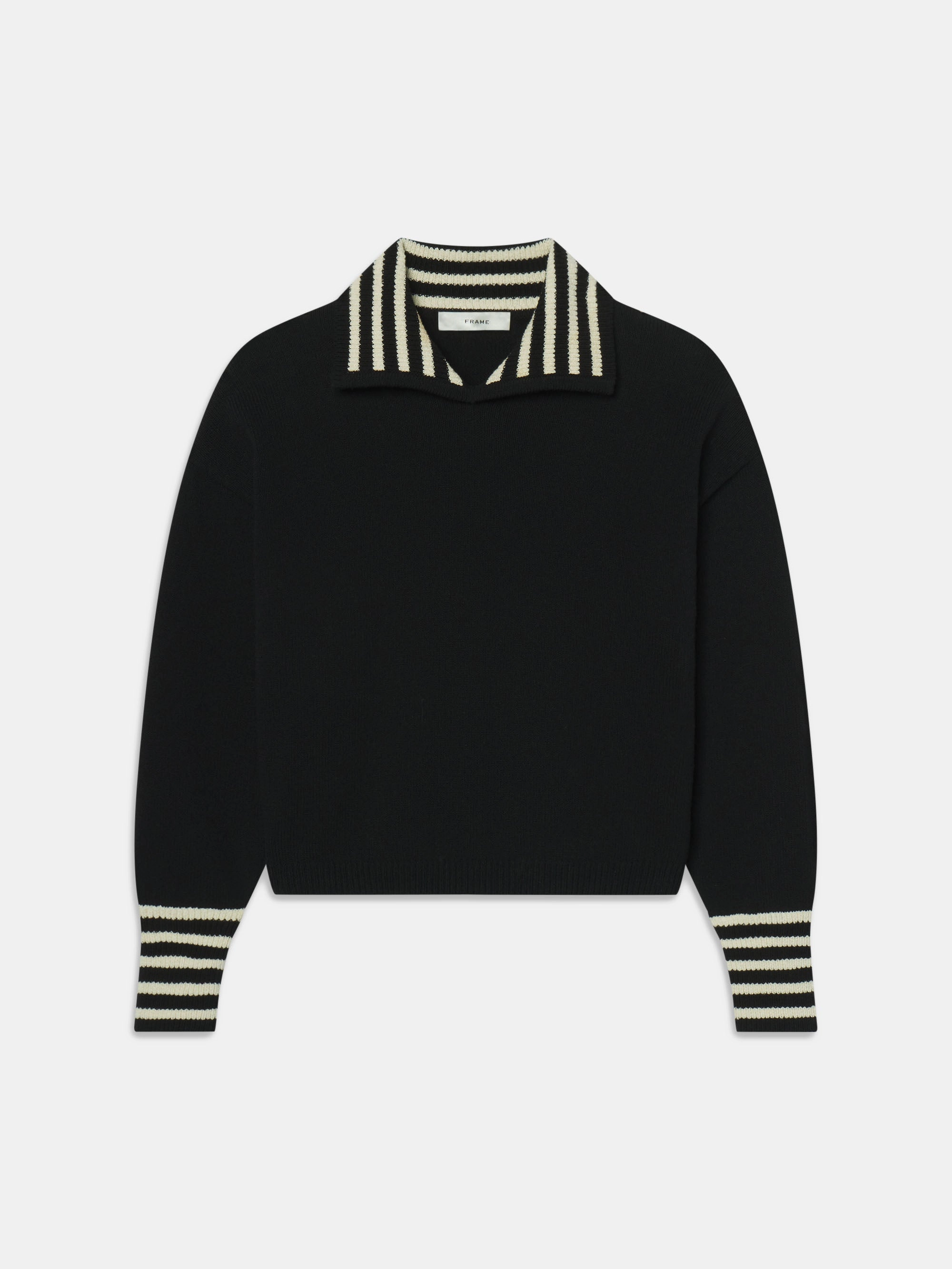 light layering Reinforced Shoulder Seams The Sailor Pullover -- Black Multi