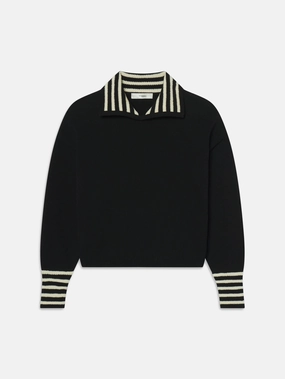 light layering Reinforced Shoulder Seams The Sailor Pullover -- Black Multi