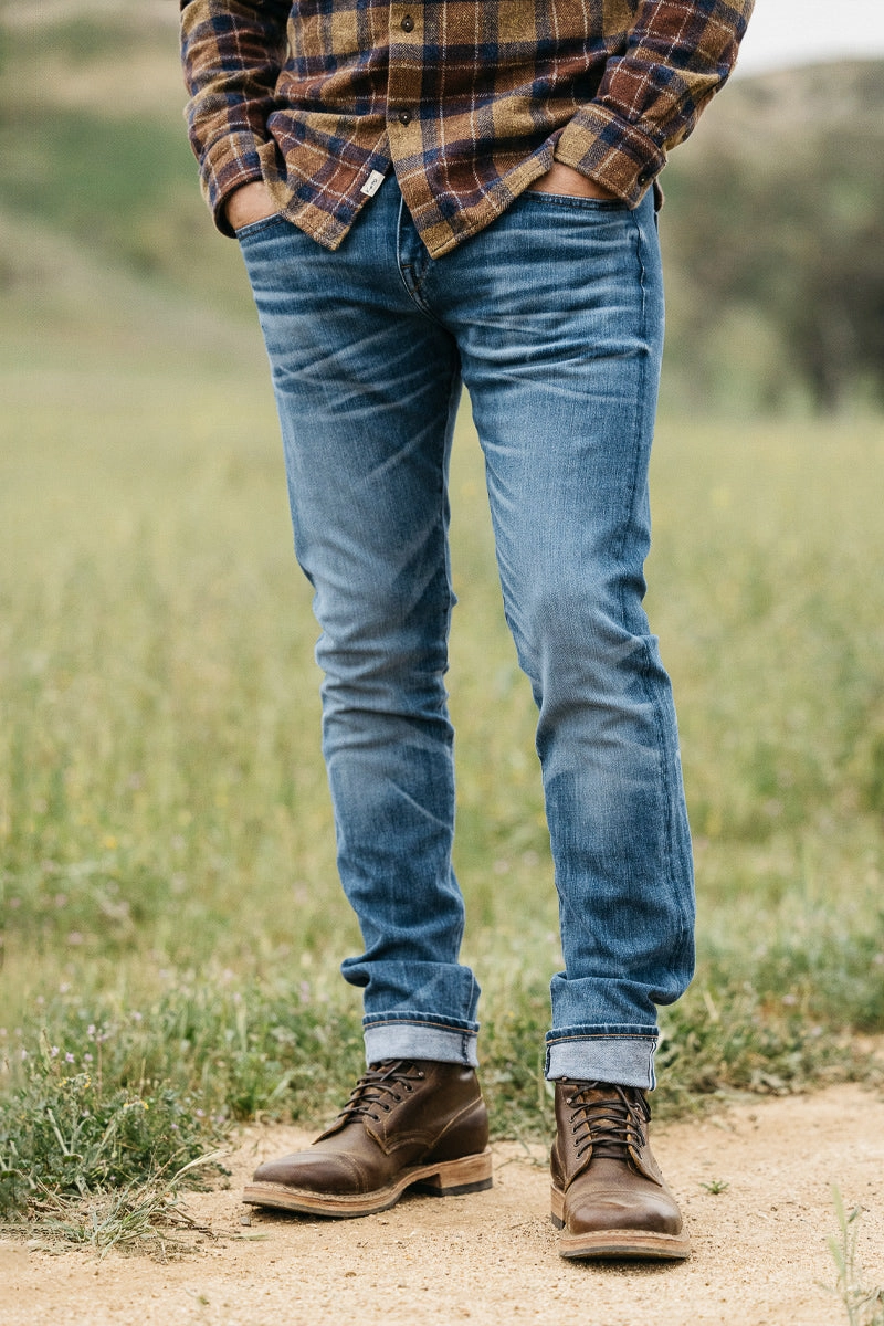 The Scissors Slim tapered - Ace 10.5oz Selvedge Travel Ready