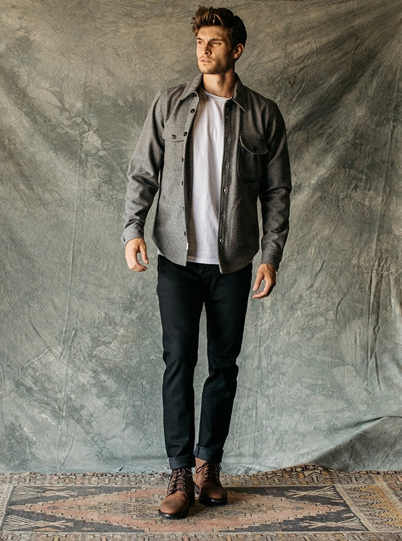 Soft Fabric Year Round The Scissors Slim tapered - Black Raw 10.5oz Selvedge