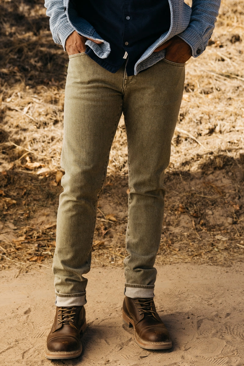 Contemporary Cut The Scissors Slim Tapered - Sage 10.5oz Selvedge