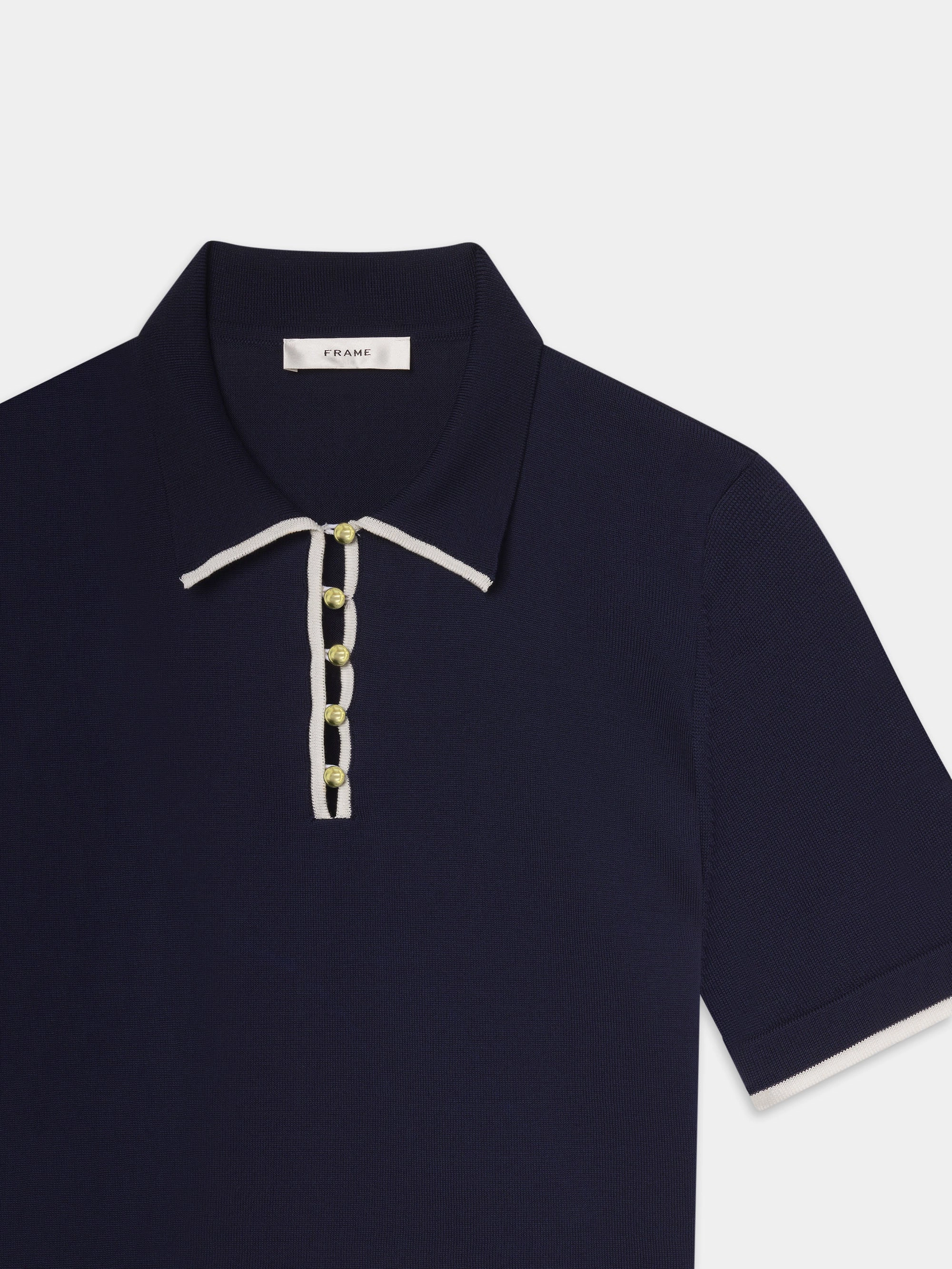 Hypoallergenic Fiber Simple Knit The Sport Polo -- Navy Multi