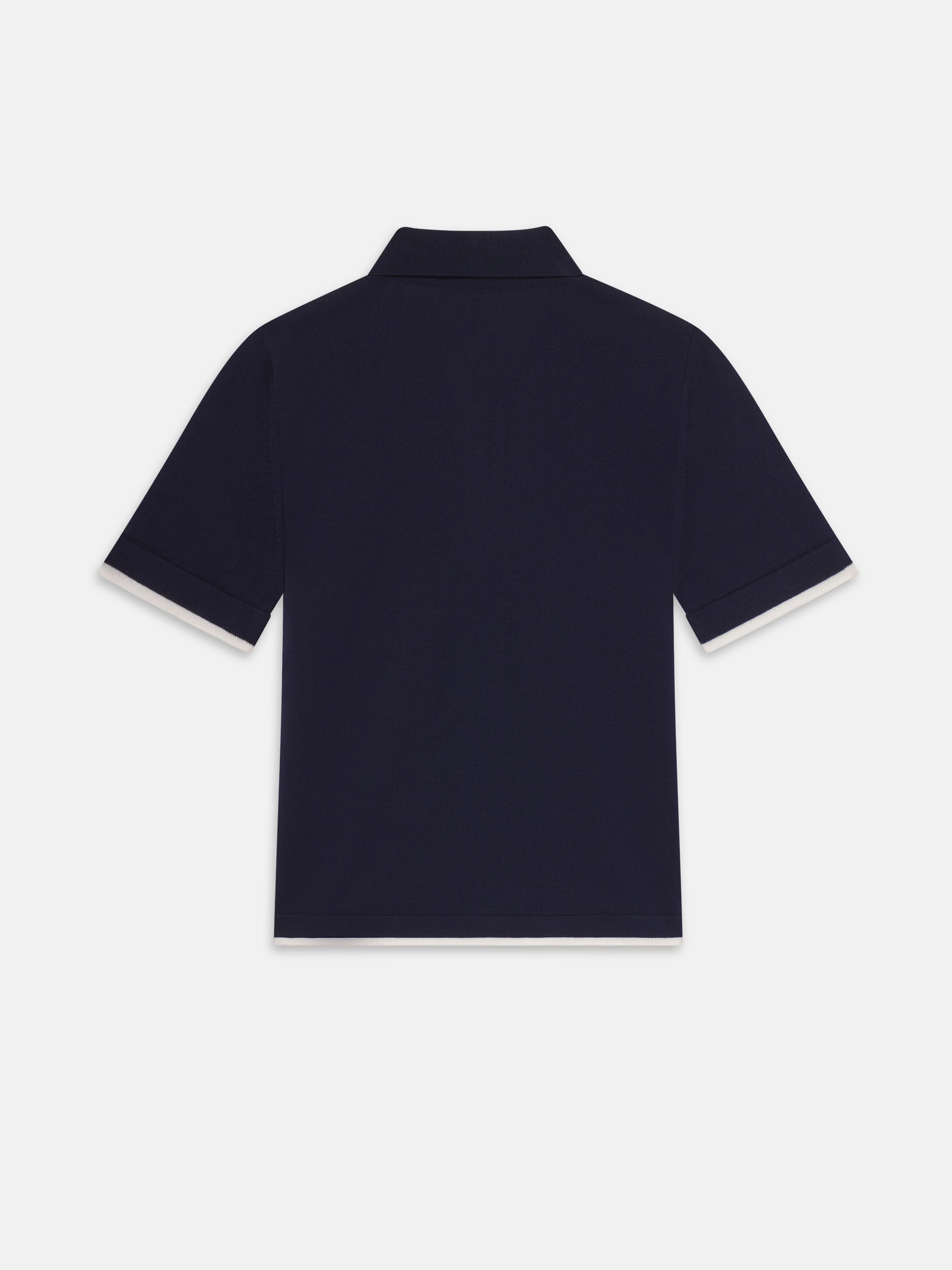 The Sport Polo -- Navy Multi Winter Must-Have Wear Cozy Knit Piece