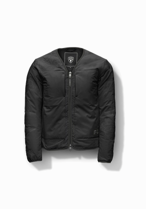 Light Reflective Zippers Anti Pilling Textile Gates Men's Performance Quilted V-Neck Jacket