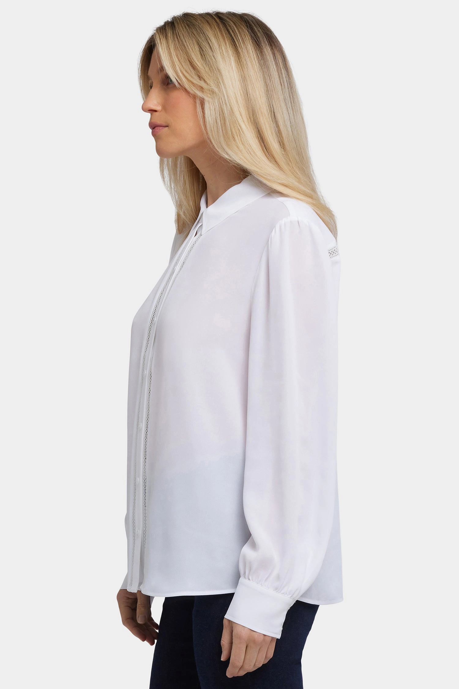 Eco Friendly Material Anti Pilling Finish Tiffany Blouse - Optic White