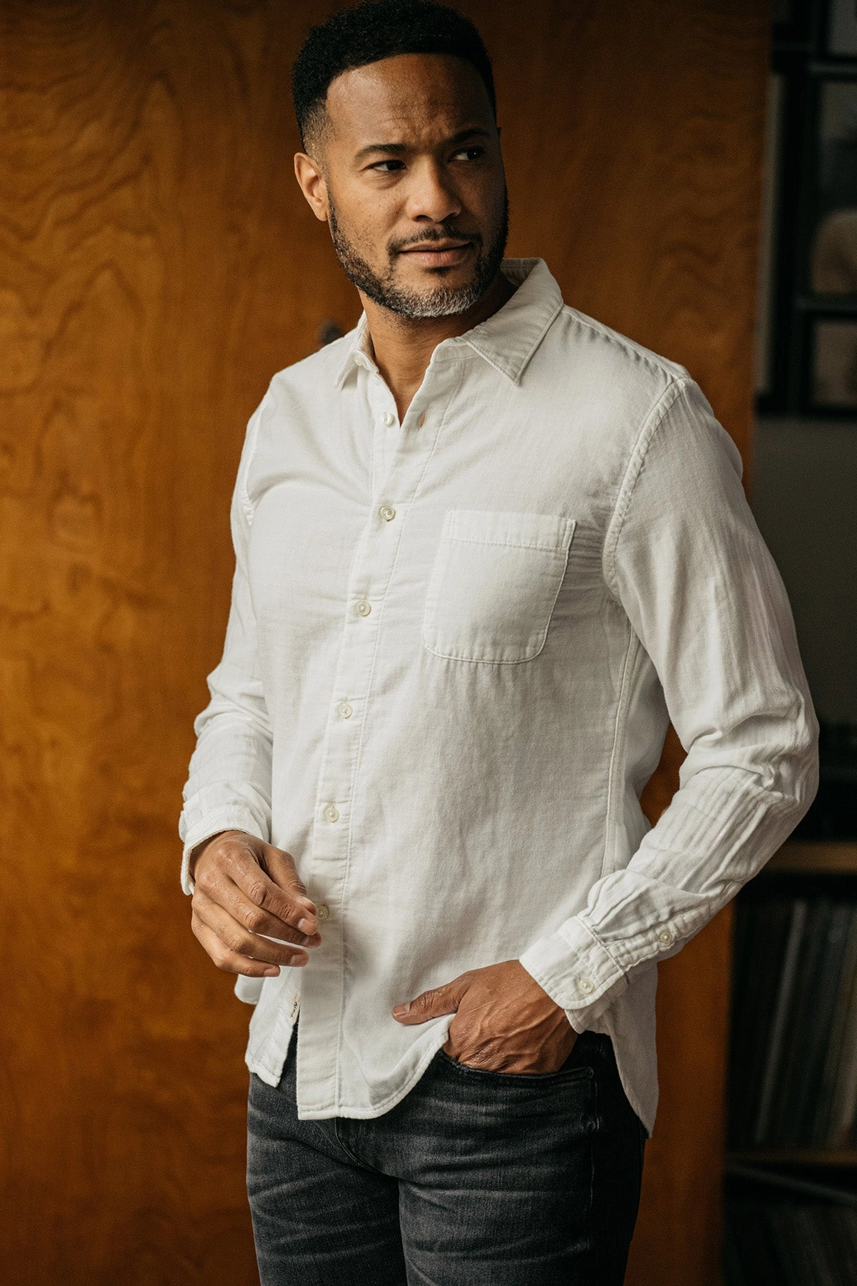 The Ripper Double Gauze Organic Cotton Shirt - White Casual Sophistication UV Protective Fabric