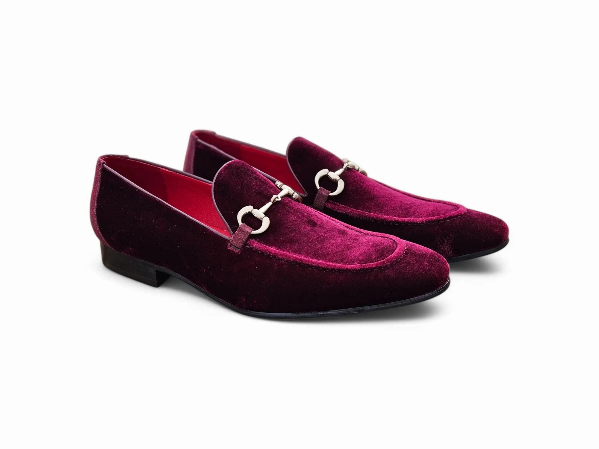 Velvet Buckle Loafer Grippy Outsole