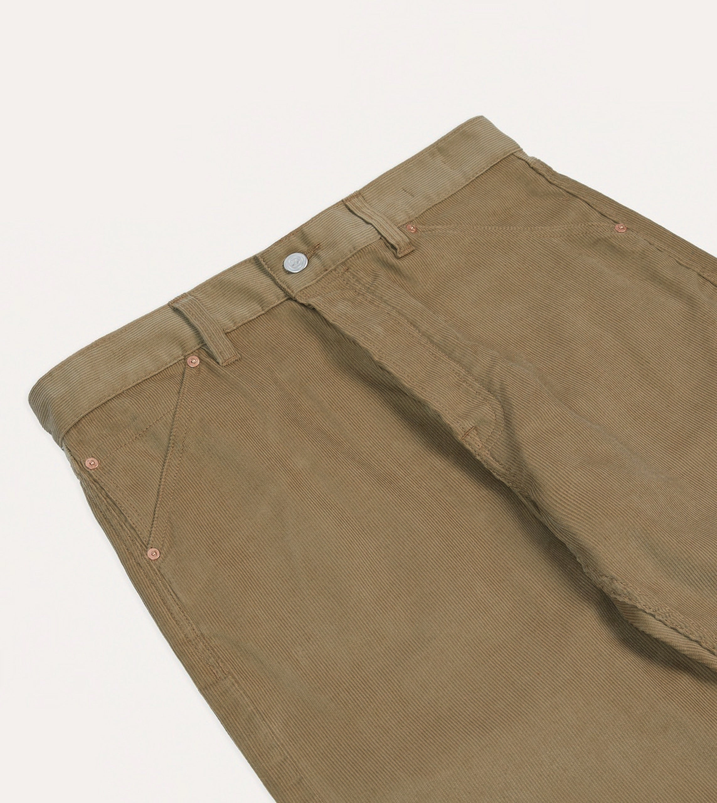 Tobacco Japanese Selvedge Needlecord Five-Pocket Trousers Flexible shape