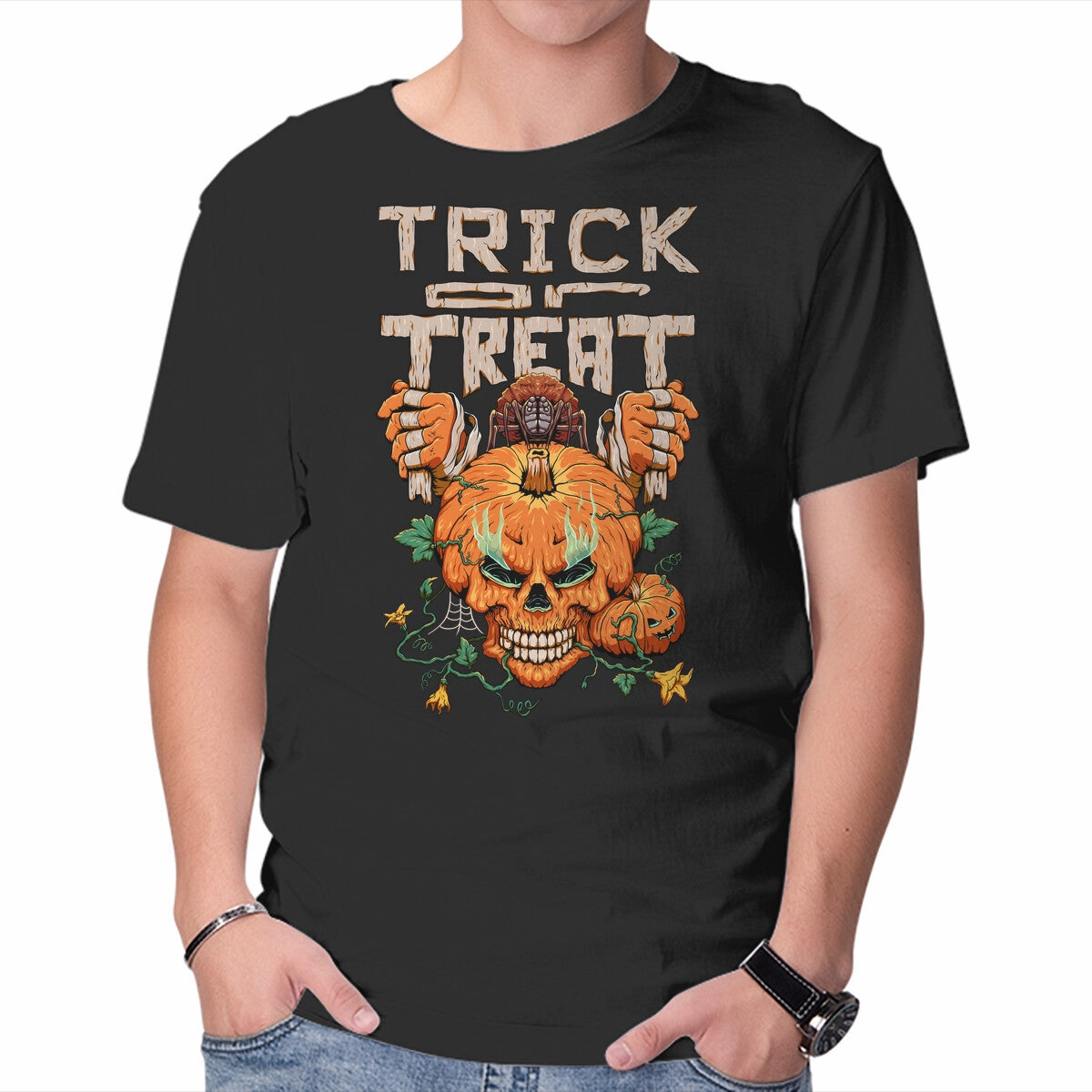 Trick or Treat Pumpkin Skull Active Trend Look Fashion-Forward