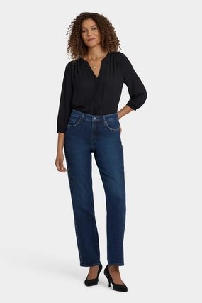 Neat Look Basic Style Brooke Loose Straight Jeans - Louvre Sapphire