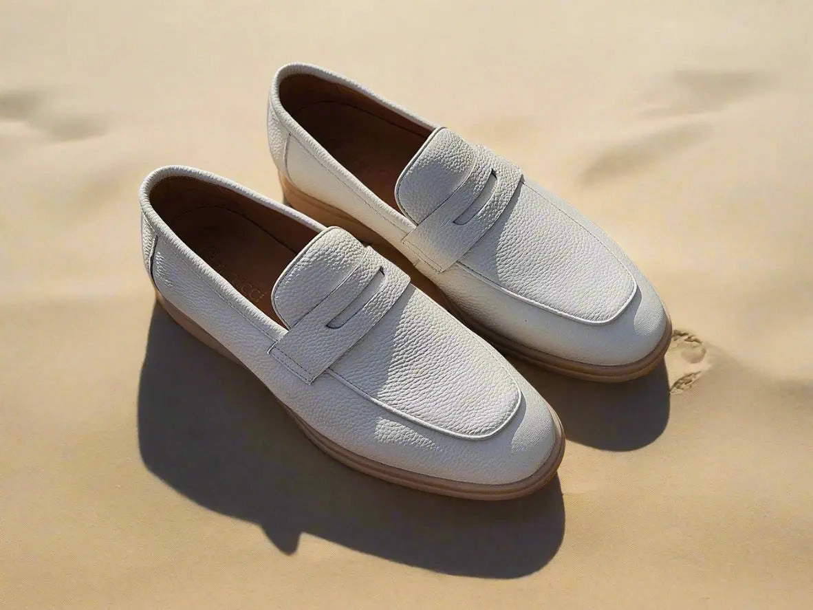 Tumble Calfskin Penny Loafer True Lane