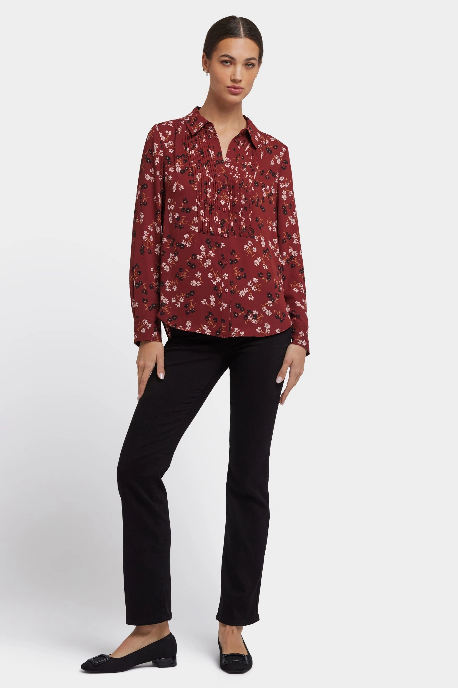 Seamless construction Tuxedo Blouse - Bienvenue