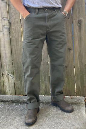 Twill Utility Work Pant - Olive Weekend Style Casual Parent Style