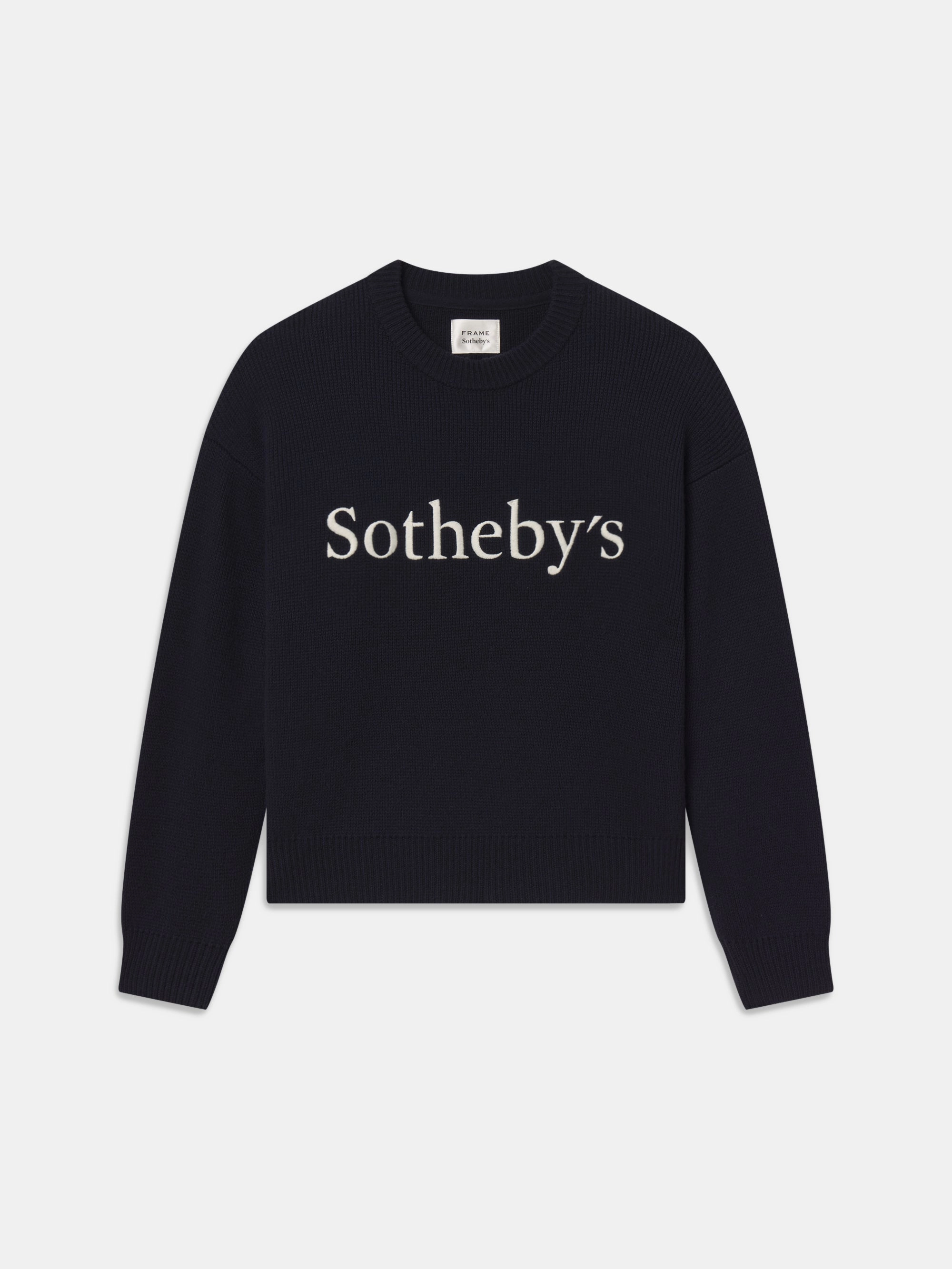 Sotheby's Unisex Cashmere Sweater -- Navy Relaxed Cut Cozy Layered Wear