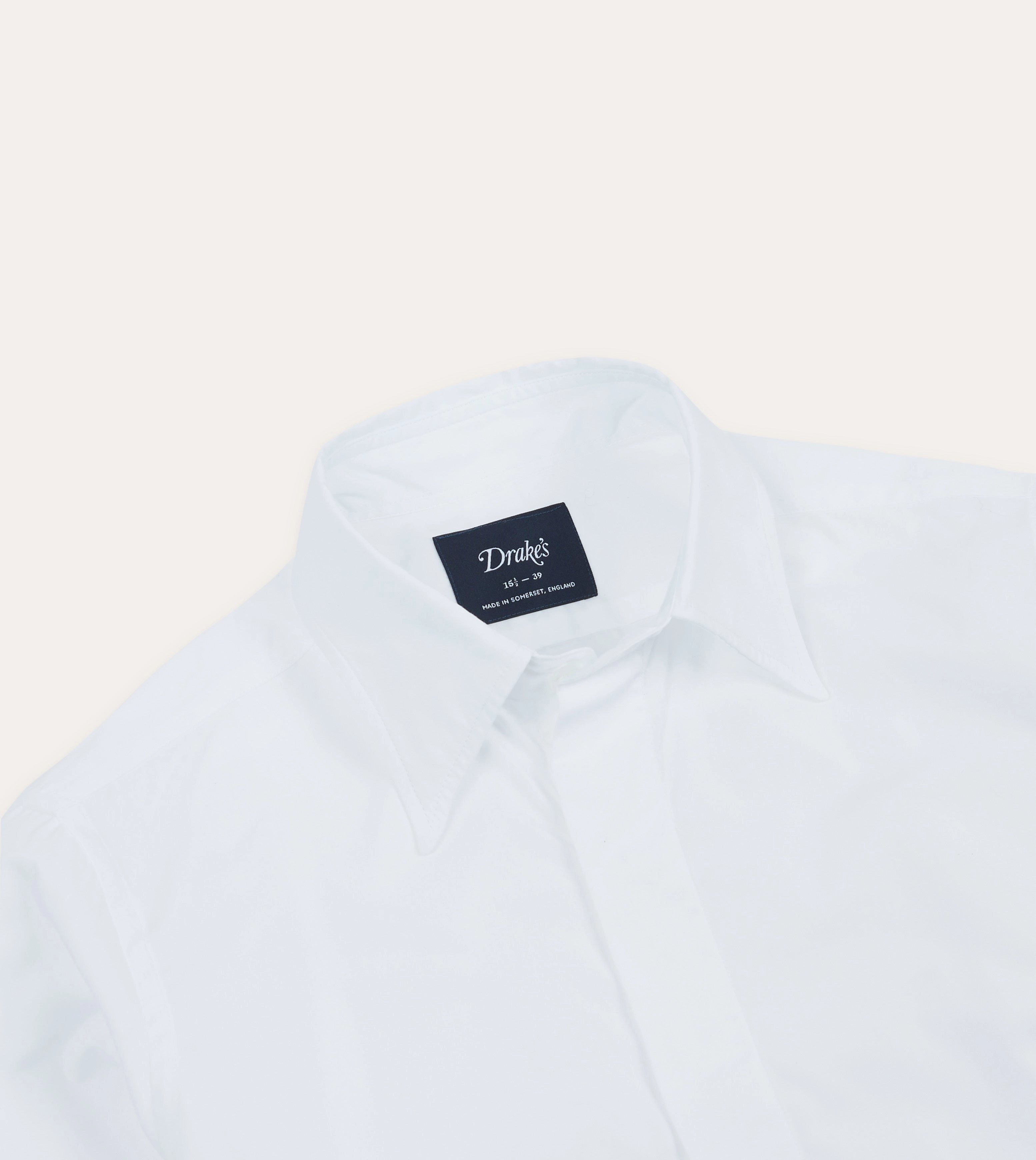 Sustainable Choice Simple Style White Cotton Long Point Collar Dinner Shirt