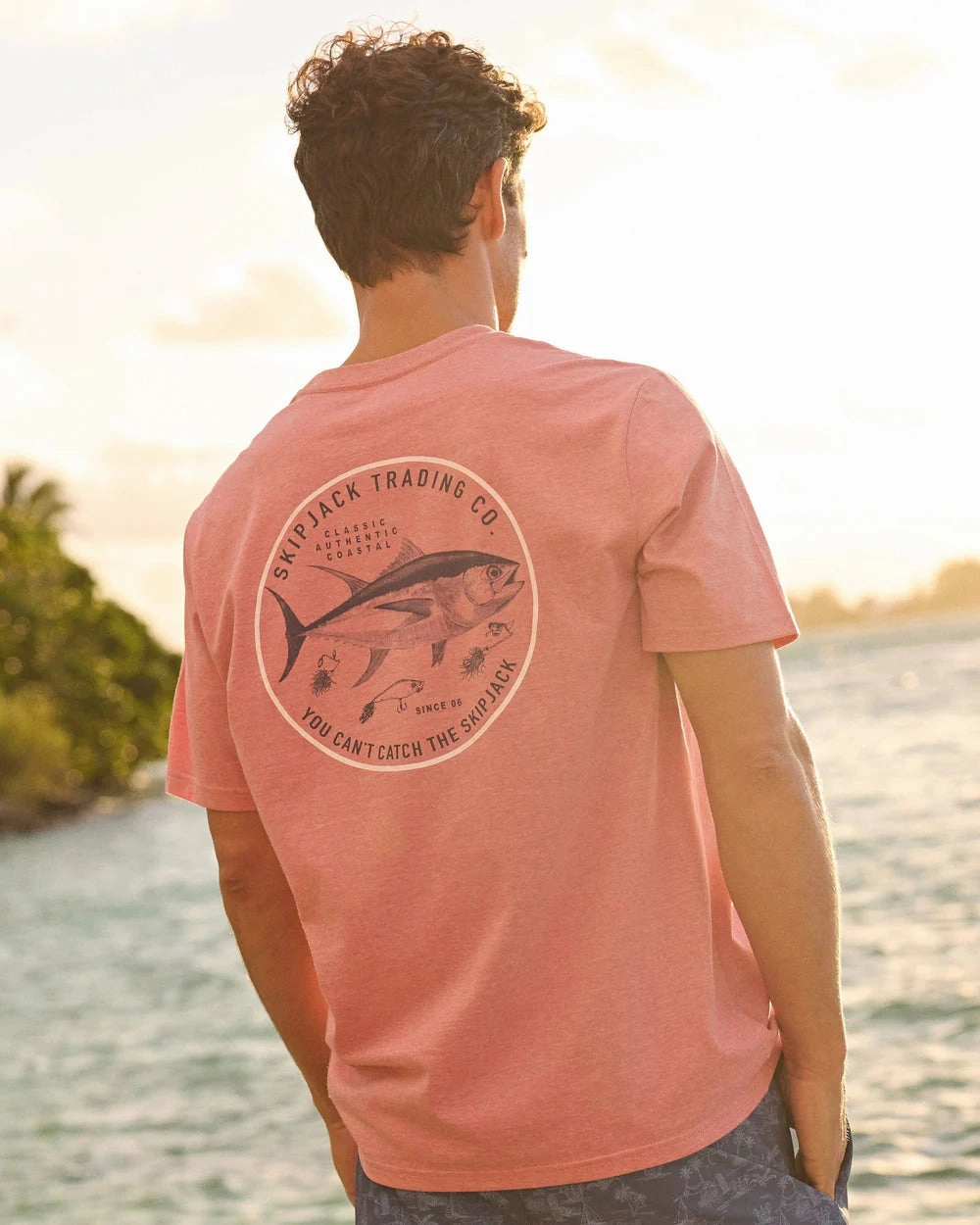 Southern Tide You Can't Catch The Skipjack Heather SS T-Shirt Eco Friendly Production Simple Comfort Look