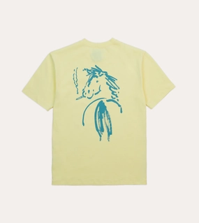 Essential layering piece Yellow Horse Print Short-Sleeve Hiking T-Shirt